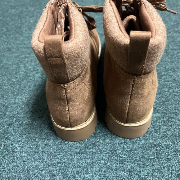 NEW Cliffs by White Mountain Womens 9M Tan Brown Connie City Hiker Lace Up Boots - Picture 4 of 8